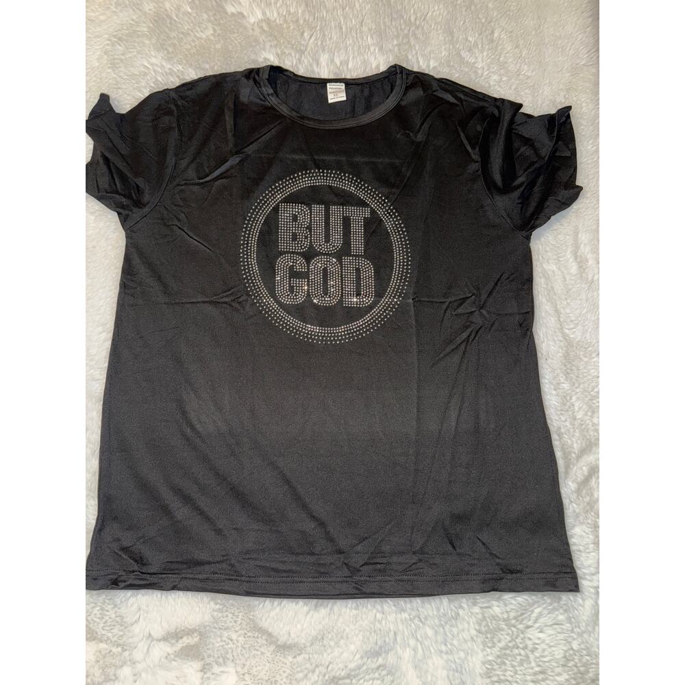 BUT GOD bling Black T size XL